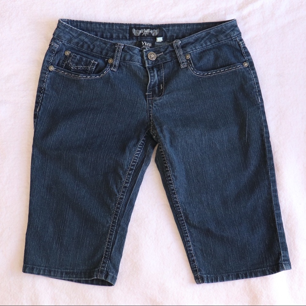 YMI DENIM BIKER SHORTS - SIZE 3